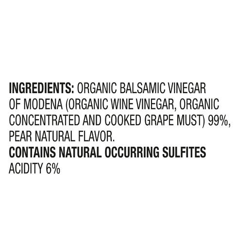 8.5 oz (Pack 2) Olidi Pear Flavored Balsamic Vinegar of Modena of Perfect for Salad Dressing, Pasta Salad, Ice Cream