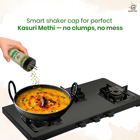 Shudh India Dried Fenugreek Leaves (Kasoori Methi) Ground Spice, All Natural, Vegan, Gluten Friendly, Indian Origin