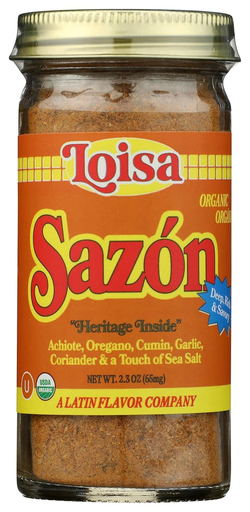 Loisa Sazón Seasoning, USDA Organic, Non-GMO, No-MSG, 2.3oz, Pack of 1