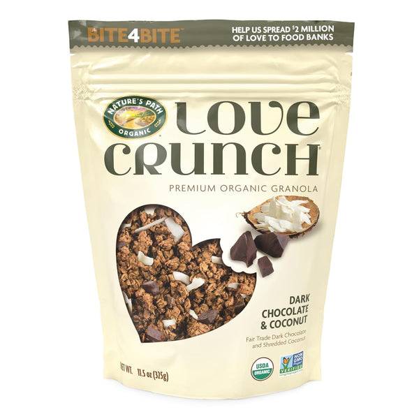 Love Crunch Organic Dark Chocolate & Coconut Granola, 11.5 oz (Pack of