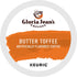 24 Count (Pack 1) Gloria Jean's Coffees Butter Toffee, Single-Serve Keurig K-Cup Pods, Flavored Medium Roast Coffee