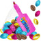 Fruidles Easter Pastel Foiled Eggs Milk Chocolate Mesh Bags, Happy Easter Day
