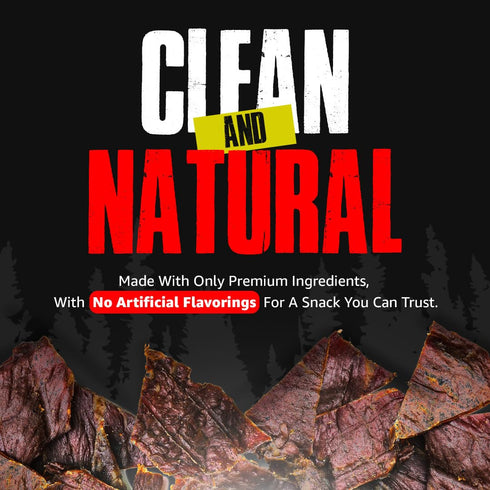 3-Ingredient 4 Pack Carnivore Electrolytes Beef Jerky - High Protein Premium Jerky Snacks - Keto-Friendly and Sugar