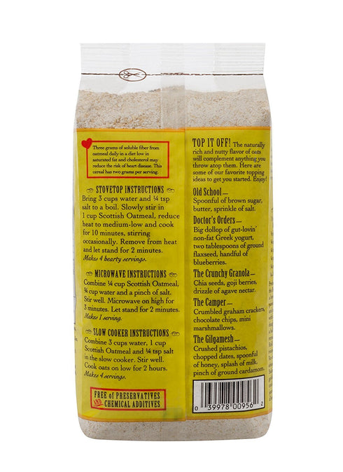20 (Pack 4) Bob's Red Mill Organic Scottish Oatmeal, Ounce Bags