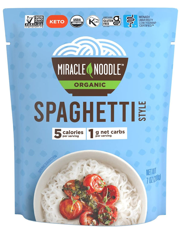 Miracle Noodle Ready to Eat Organic Spaghetti Pasta, 7 Oz (Pack of