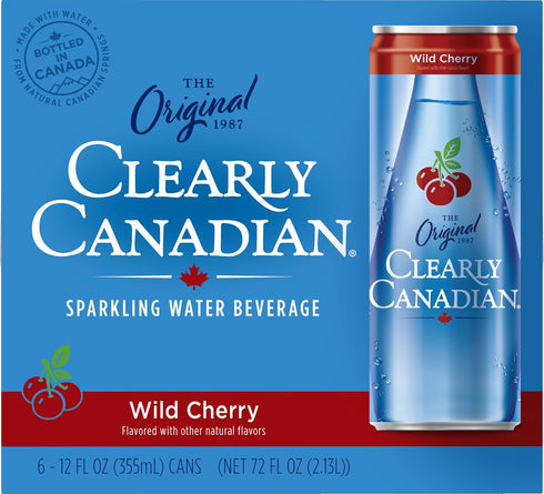 6pk Clearly Canadian Wild Cherry Cans
