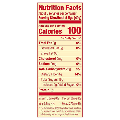 7 oz (Pack 1) Sun-Maid California Dried Mission Figs, No added sugar, Non-GMO