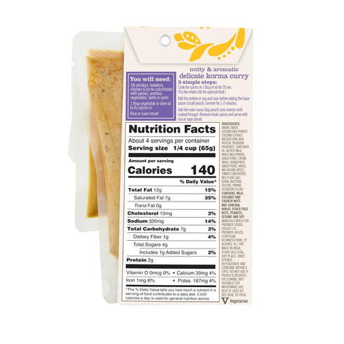 3 10 (6 Pack, Spice Tailor Simple Steps Restaurant Quality Meals in Minutes Kits Ready in Minutes Delicate Korma)