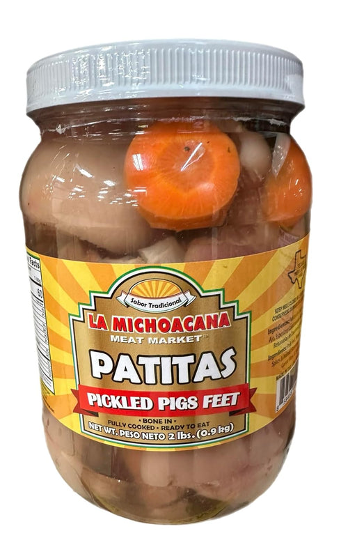 border merchant 2lb patitas en vinagre seasoned pickled pig pork feet in brine ready to eat