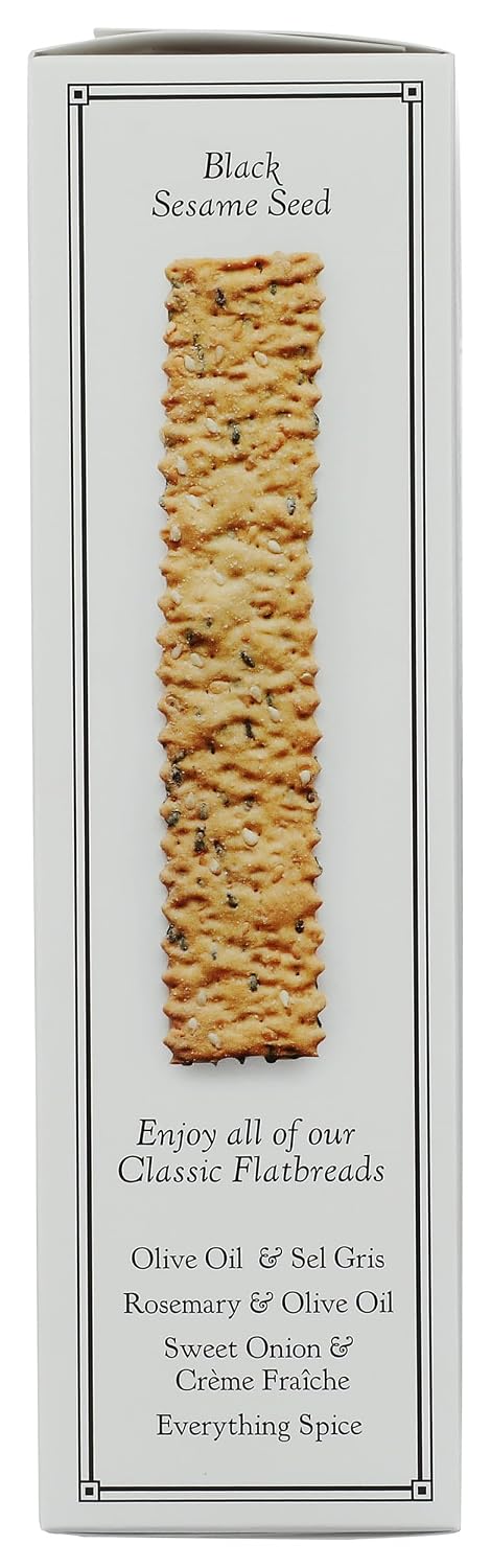 6 Rustic Bakery, Flatbread Black Sesame Organic, Ounce