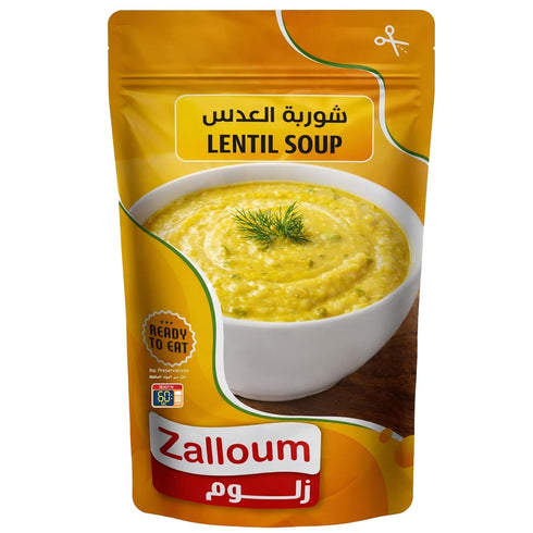 Zalloum - Lentil soup, 350g (12.35 oz), All Natural Ready to Eat, Preservatives