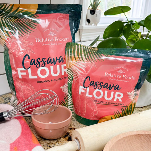 (5 lb) Relative Foods Premium Organic Cassava Flour - Versatile Yuca Flour for Healthy Baking - Mild Flavor, Unique