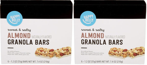 Amazon Brand - Happy Belly Sweet & Salty, Almond Granola Bars, 1.2