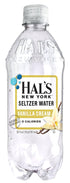 Hal's New York Seltzer Carbonated Vanilla Cream Flavored Sparkling Water, Zero Sugar, Zero Calorie, Zero