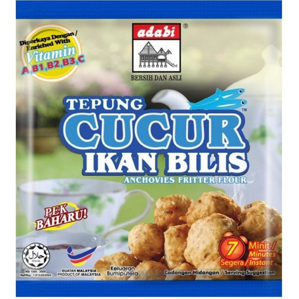 Adabi Tempura Cucur Ikan Bilis Anchovies Fritter Flour 200g (3 Pack)