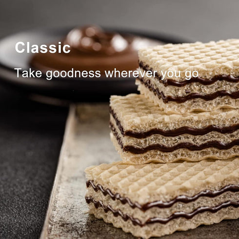 Multipack 12 Packs 45g/1.59oz, Pack 12 Loacker Classic Chocolate Wafers - Premium Crispy Wafer Cookies with Chocolate