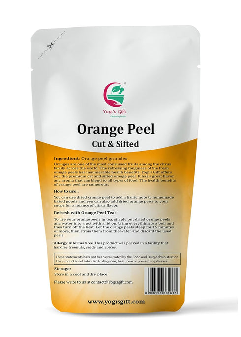 4 oz Dried Orange Peel | Rich Citrus Aroma and Flavour | Small Granules | Perfect for Tea, Cookies, Rye breads