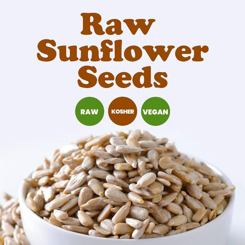 8 Food to Live Sunflower Seeds, Pounds Non-GMO Verified, Kernels, No Shell, Kosher, Raw, Vegan, Sirtfood, Bulk