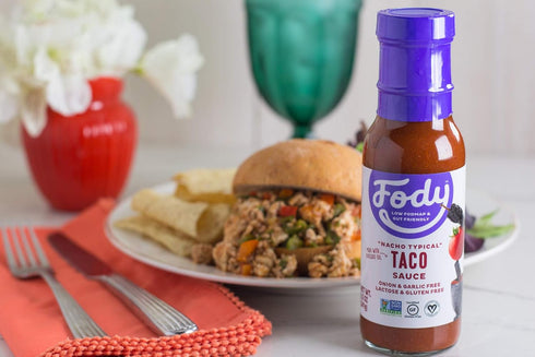 Fody Foods Vegan Taco Sauce Marinade, 8.5 Ounce - Avocado Oil & Red Sauce, Low Fodmap Certified