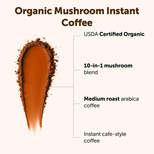10 1 28 (317 Micro Ingredients Organic Instant in Mushroom Coffee Powder, Ounce Servings) | Premium Arabica Coffee