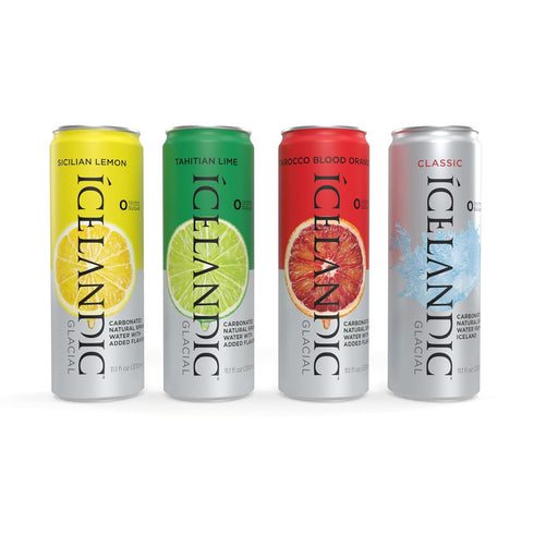 330 ml 11.1 Oz (Pack 10) Icelandic Glacial Sparkling Water, Sicilian Lemon, / Fl Cans