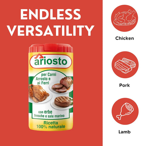 Ariosto 2.8 1 Pack Meat Seasoning, Roasted and Grilled, Ounce, by