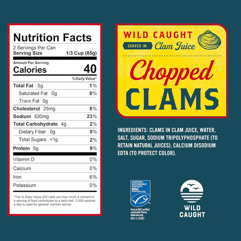 1 1 Snow's Clam Essentials Bundle - Bottle Juice and Can Chopped Clams for Chowders, Soups, and Stews