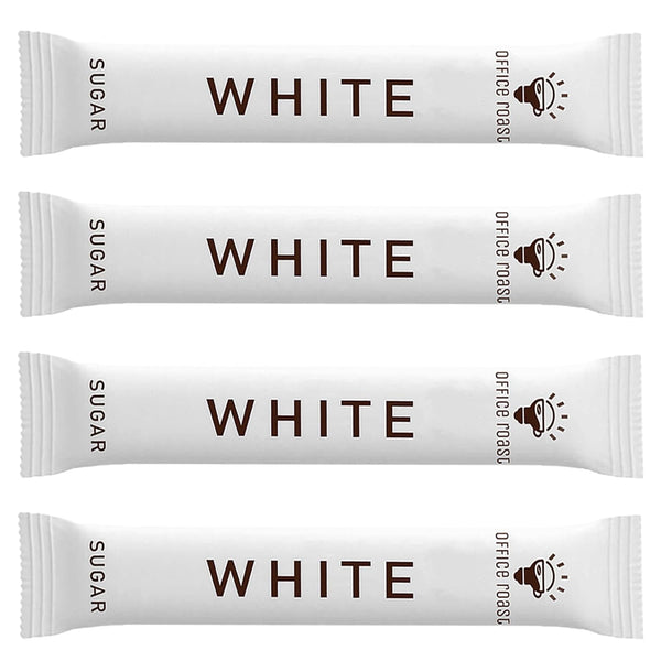 Office Roast White Sugar Sticks Pack - Sweeteners for Coffee, Tea &