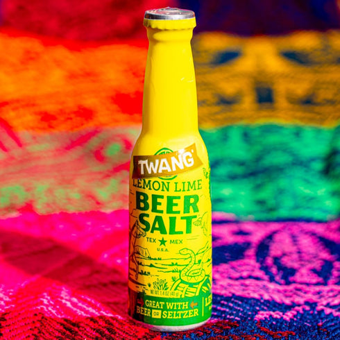 1.4 (Pack 24) Twang Flavored Beer Salt Seasoning, Lemon Lime, Toppings for Beer, Hard Seltzers, Canned Cocktails