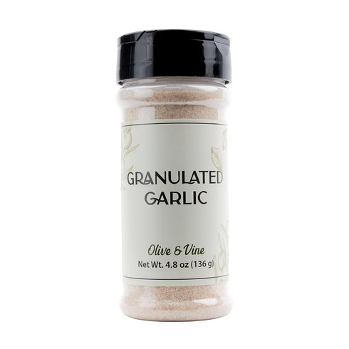 Olive & Vine Granulated Garlic, Savory & Aromatic, Seasoning for Pasta, Roasted