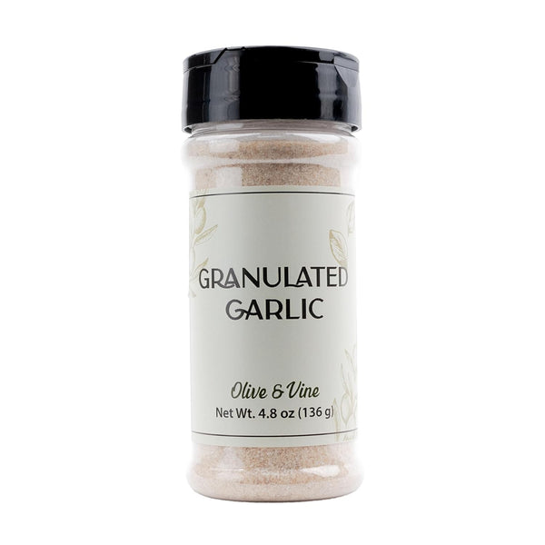 Olive & Vine Granulated Garlic, Savory & Aromatic, Seasoning for Pasta, Roasted