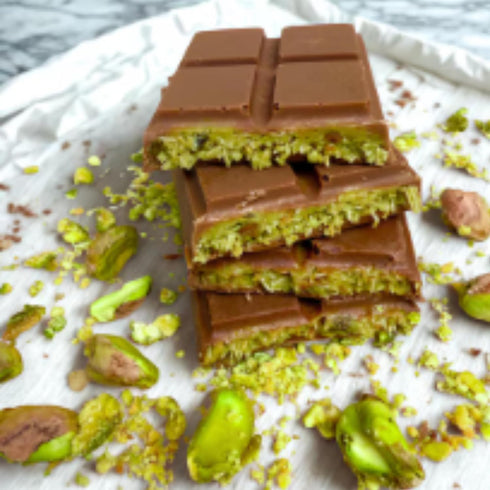 PRIME POWER 7.05oz (200g) Dubai Style Pistachio with Knafeh Authentic Middle Eastern Dessert with Crispy Kataifi Pastry