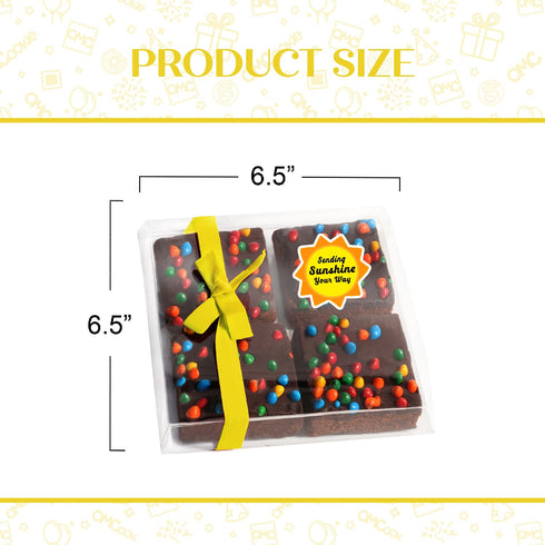 Package Sending You Sunshine Gift Basket Care Cookies Chocolate Brownies Food Gift For Men Kids Women | Nut Free Dairy