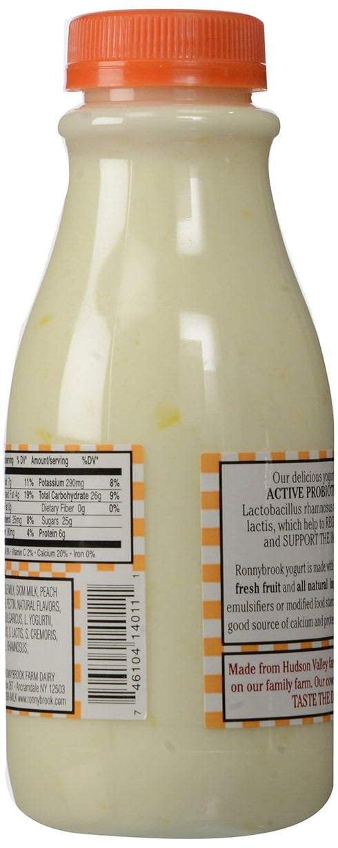 RONNY BROOK 12 RONNYBROOK FARM DAIRY Peach Drinkable Yogurt, FZ