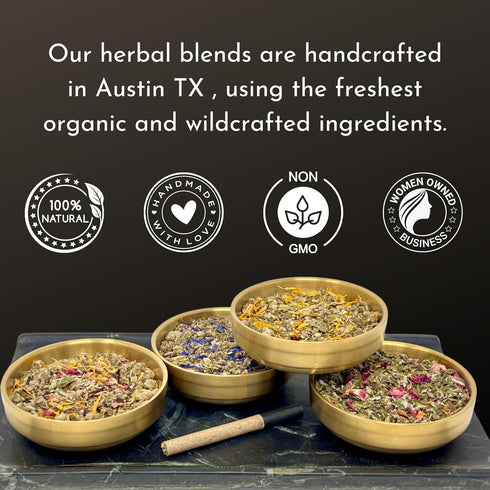 1 Oz Herbal Blend for Smoke and Tea - Smoke & Brew Mellow Clove for Soothing Clarity - Clove, Ginko Leaf and Calendula