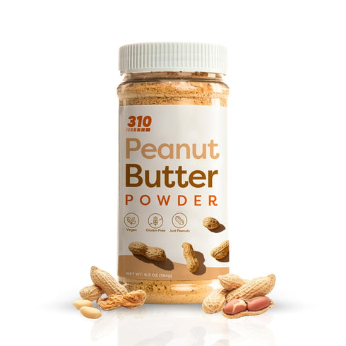 310 Nutrition Organic Powdered Peanut Butter - Low Fat, Plant-Based, Gluten Free, 6g Protein, 6.5oz (184g)