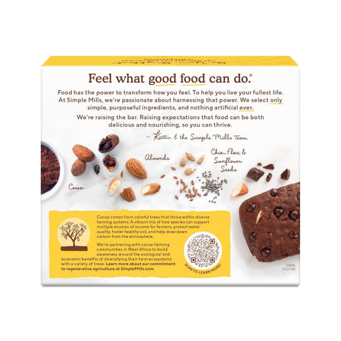 6 (Pack 1) Simple Mills Almond Flour Granola Bars, Chocolate Brownie- Gluten Free, Made with Organic Coconut Oil