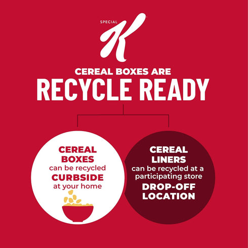 14.7 oz Kellogg's Special K Red Berries Breakfast Cereal, Good Source of Fiber, Large Size