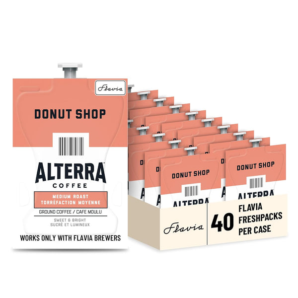 Flavia Alterra Donut Shop Coffee Freshpacks for Flavia Brewers, Medium Roast (Case