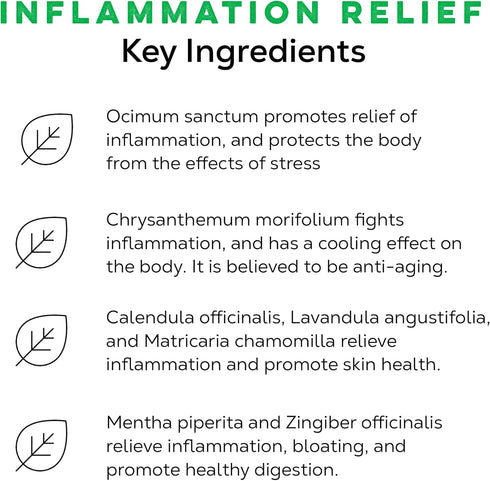LOOSE LEAF Inflammation Inflammation Relief Herbal Tea, Soothing Caffeine Free Organic Tea Blend for Stress
