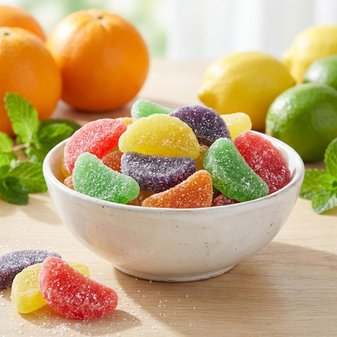 Gummi 2 Bulk Fruit Slices Jelly Candy, Assorted Soft & Chewy Sugar-Coated Candy For Parties, Classroom candies & Treats