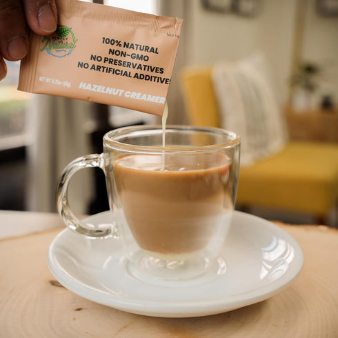 10 (200 Simply Natural Hazelnut Sweetened Condensed Milk Creamer Single-Serve grams sachet, All Natural Coffee/Tea