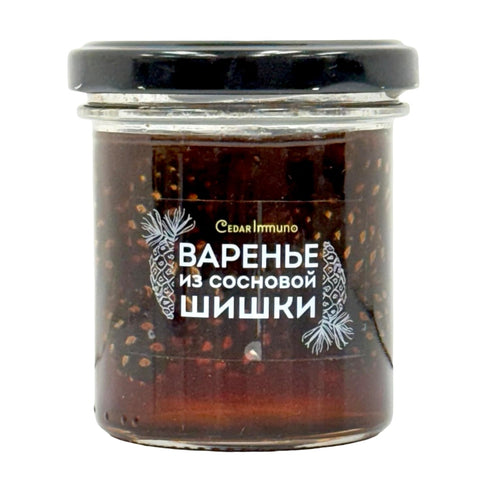 TEAMORE 170 6 oz Siberian Cedar Pine Cone Preserve, Traditional Wild Harvested Russian Style Pinecone Jam, Natural