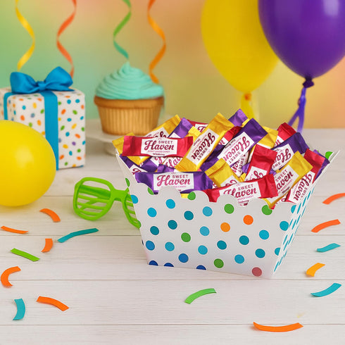 2 Bulk Taffy Sticks Candy Pound - Plant-Based, Individually Wrapped Chewy Taffy in Assorted Fruity Flavors - Mango