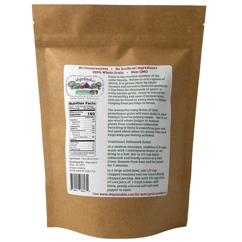 (28 Shipetaukin Fonio for Tabbouleh - Gluten Free - Vegan - Non GMO - Fonio African Supergrain - Substitute for Bulgur