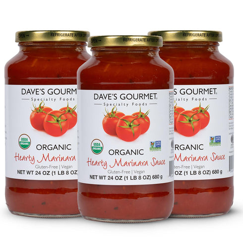 Dave's Gourmet Organic Hearty Marinara Pasta Sauce - Thick & Savory Tomato