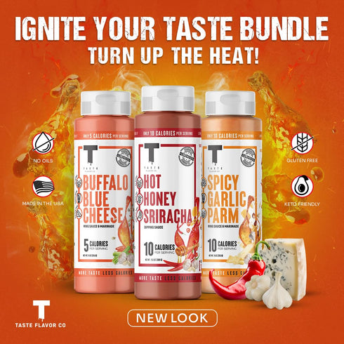 (3 Pack, Taste Flavor Co. Grilling, Dipping Sauce and Marinade, Great Tasting, Low-Calorie Sauces, Keto Friendly, No