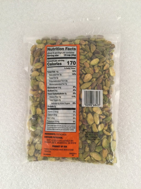 Trader Joe's (8oz Packaging) Raw Pistachio Nutmeats Halves and Pieces