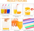 Yamgqus 100PCs 100PCS 17oz (100 Pack) Drink Pouches with Individual Wrapped Straws, Freezable Juice Pouches DIY