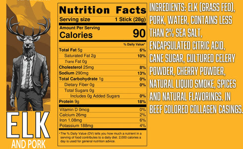 1959 Pack Pack 12-4 PEARSON RANCH SINCE Meat Stick Sampler of Elk, Venison, & Bison Meat Sticks of of Each Protein